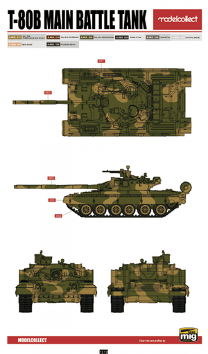 Modelcollect UA72193 Soviet T-80 Main Battle Tank 1970S-1990S N in1 1/72 – image 25