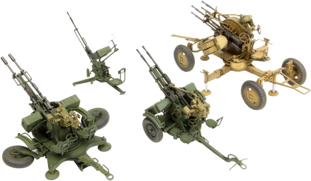 Meng Model SPS-026 Russian Light AA Gun Set ZU-23-2, ZPU-1, ZPU-2, ZPU-4 4-in-1 1/35 – zdjęcie 2