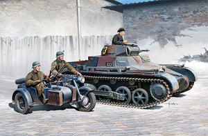 Academy 13556 German Panzer I Ausf.B &amp;amp; Motorcycl 1/35