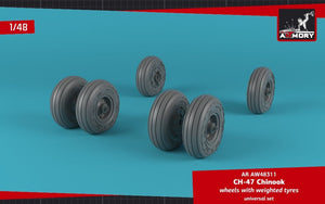 Armory Models AW48311 CH-47 Chinook wheels w/ weighted tires 1/48 – image 3