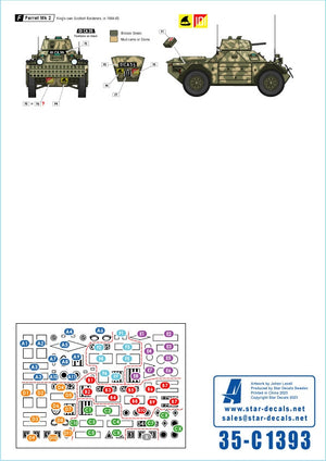 Star Decals 35-C1393 Aden Emergency 1963-67. British Ferret Mk 2 Scout Cars 1/35 – zdjęcie 3