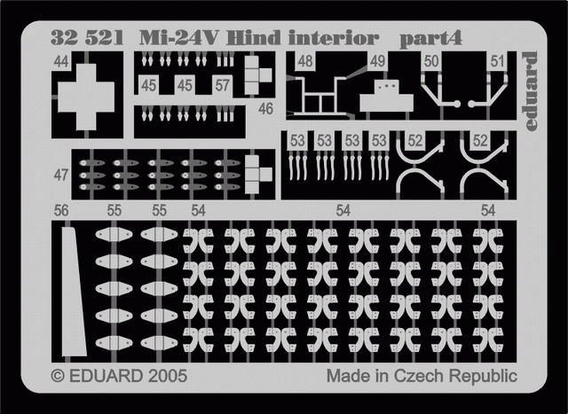 Eduard 32521 Mi-24V Hind interior 1/35 TRUMPETER – zdjęcie 4