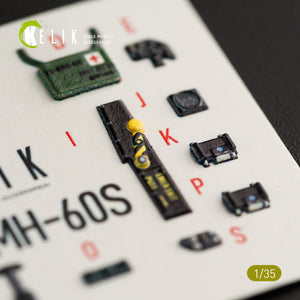 KELIK K35011 MH-60S KNIGHT HAWK INTERIOR 3D DECALS FOR KITTY HAWK KIT 1/35 – zdjęcie 9