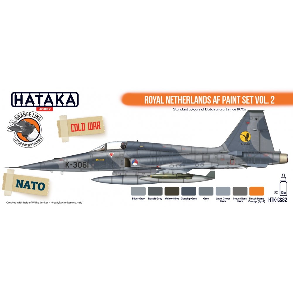 Hataka HTK-CS82 Royal Netherlands AF paint set vol. 2 (8x17ml) – zdjęcie 2