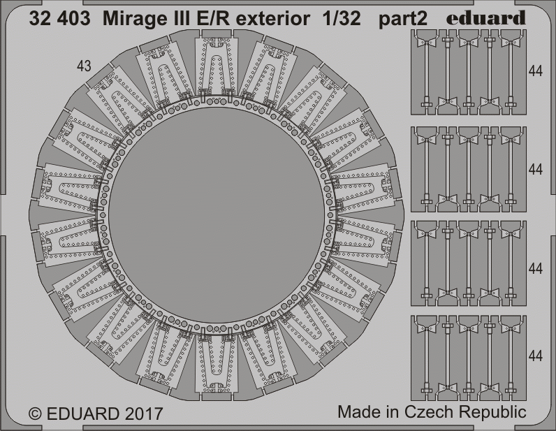 Eduard 32403 Mirage III E/ R exterior ITALERI 1/32 – zdjęcie 2