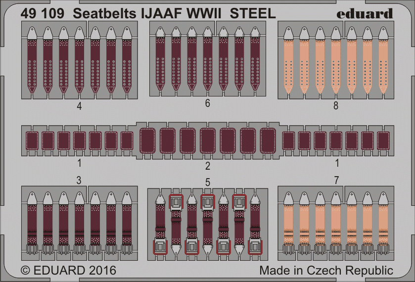 Eduard BIG49343 Seatbelts WWII Axis AF STEEL 1/48 – zdjęcie 5