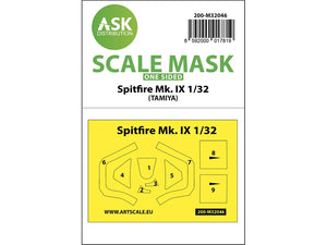 Art Scale Kit M32046 Spitfire Mk.IX One-Sided Masks for Tamiya 1/32
