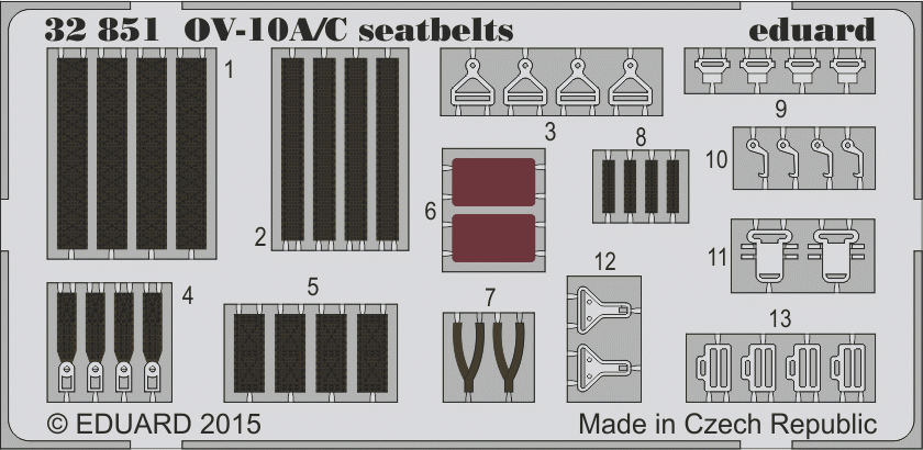 Ceintures de sécurité Eduard 32851 OV-10A/C KITTY HAWK 1/32