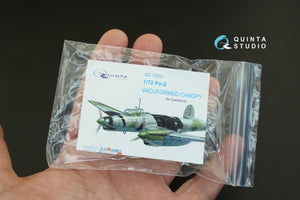 Quinta Studio QC72001 Pe-2 vacuformed clear canopy (for 7283 Zvezda kit) 1/72 – image 6