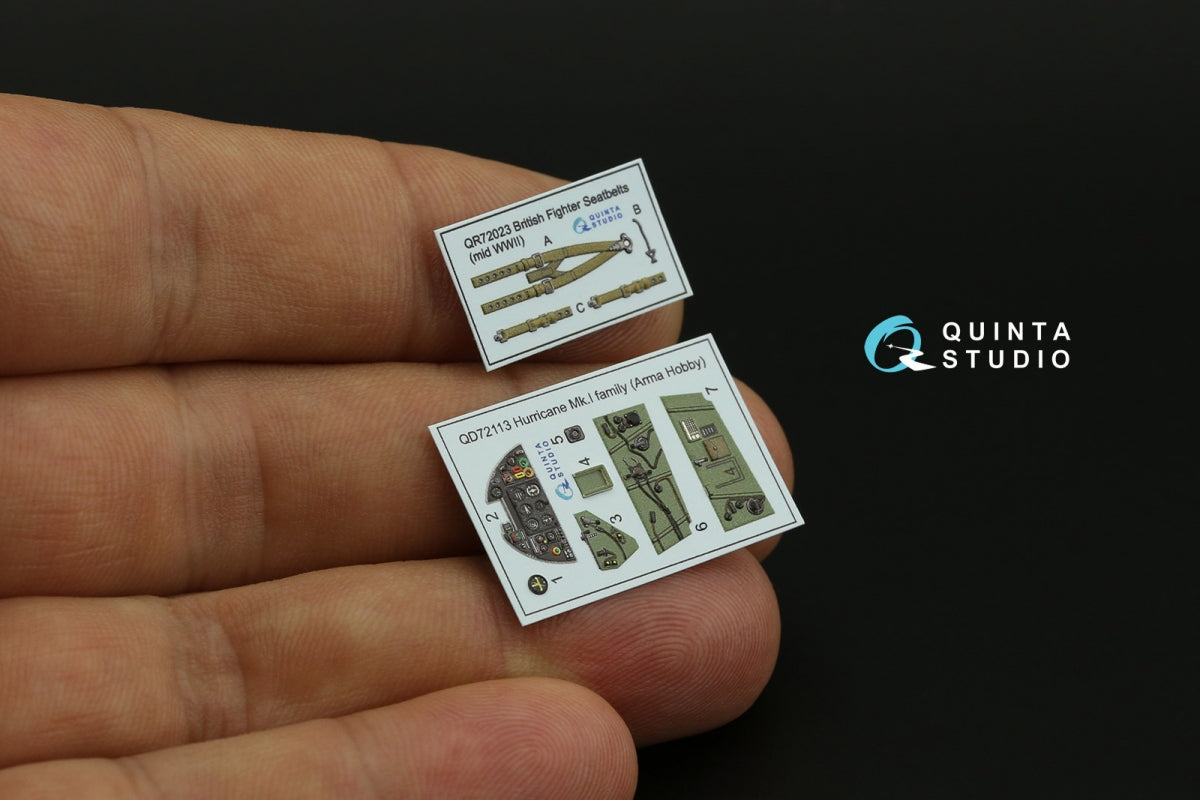 Quinta Studio QD72113 Hurricane Mk.I family 3D-Printed coloured Interior on decal paper (Arma Hobby) 1/72 – zdjęcie 6