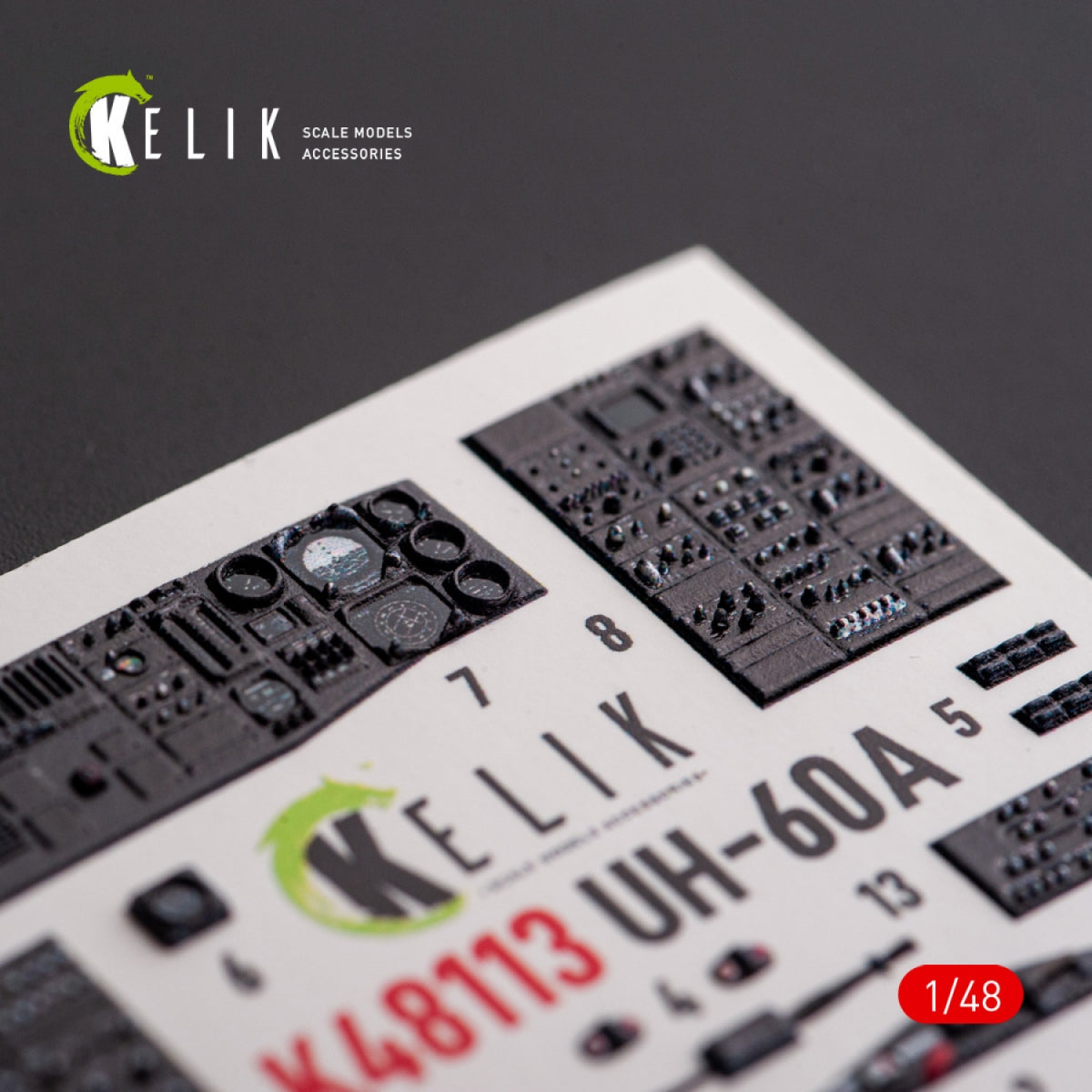 KELIK K48113 UH-60A Black Hawk - Type 1 interior 3D decals for ICM kit 1/48 – zdjęcie 7
