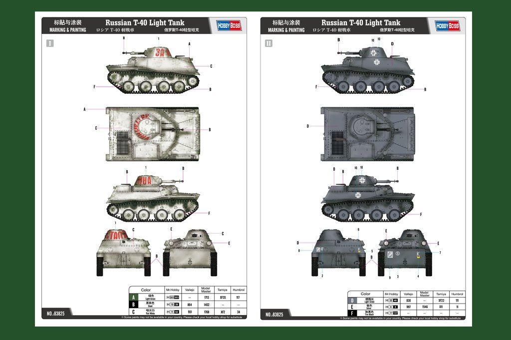 Hobby Boss 83825 Russian T-40 Light Tank 1/35 – image 2