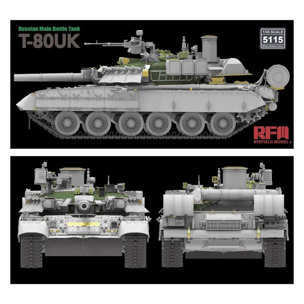 Rye Field Model 5115 Russian T-80UK Main Battle tank 1/35 – zdjęcie 4