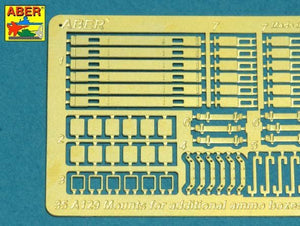 Aber 35A129 Mounts for additional ammunition boxes used on Soviet tanka like: T-54; T-55 or T-62 1/35 – image 3