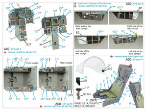 Quinta Studio QD32156 F/A-18D late 3D-Printed &amp;amp; coloured Interior on decal paper (Academy) 1/32 – zdjęcie 12