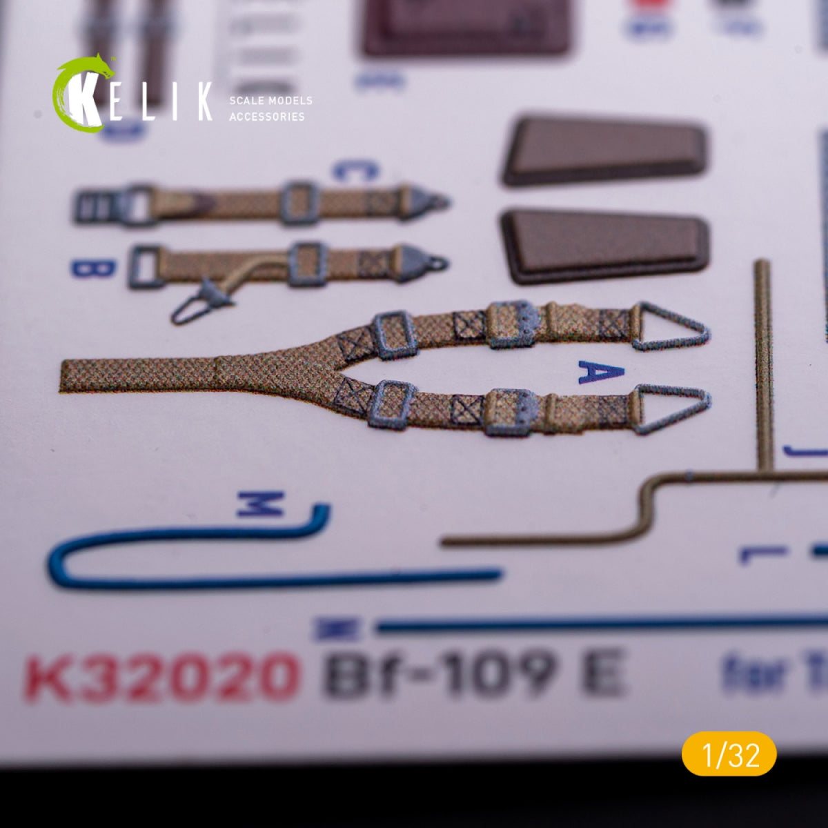 KELIK K32020 BF-109 E - Interior 3D Decal with 3D printed parts for Trumpeter kit 1/32 – zdjęcie 4