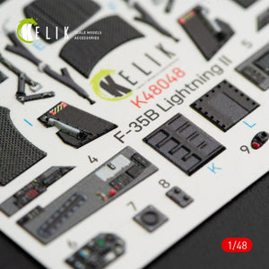 KELIK K48048 F-35B LIGHTNING II INTERIOR 3D DECALS FOR KITTY HAWK KIT 1/48 – zdjęcie 5