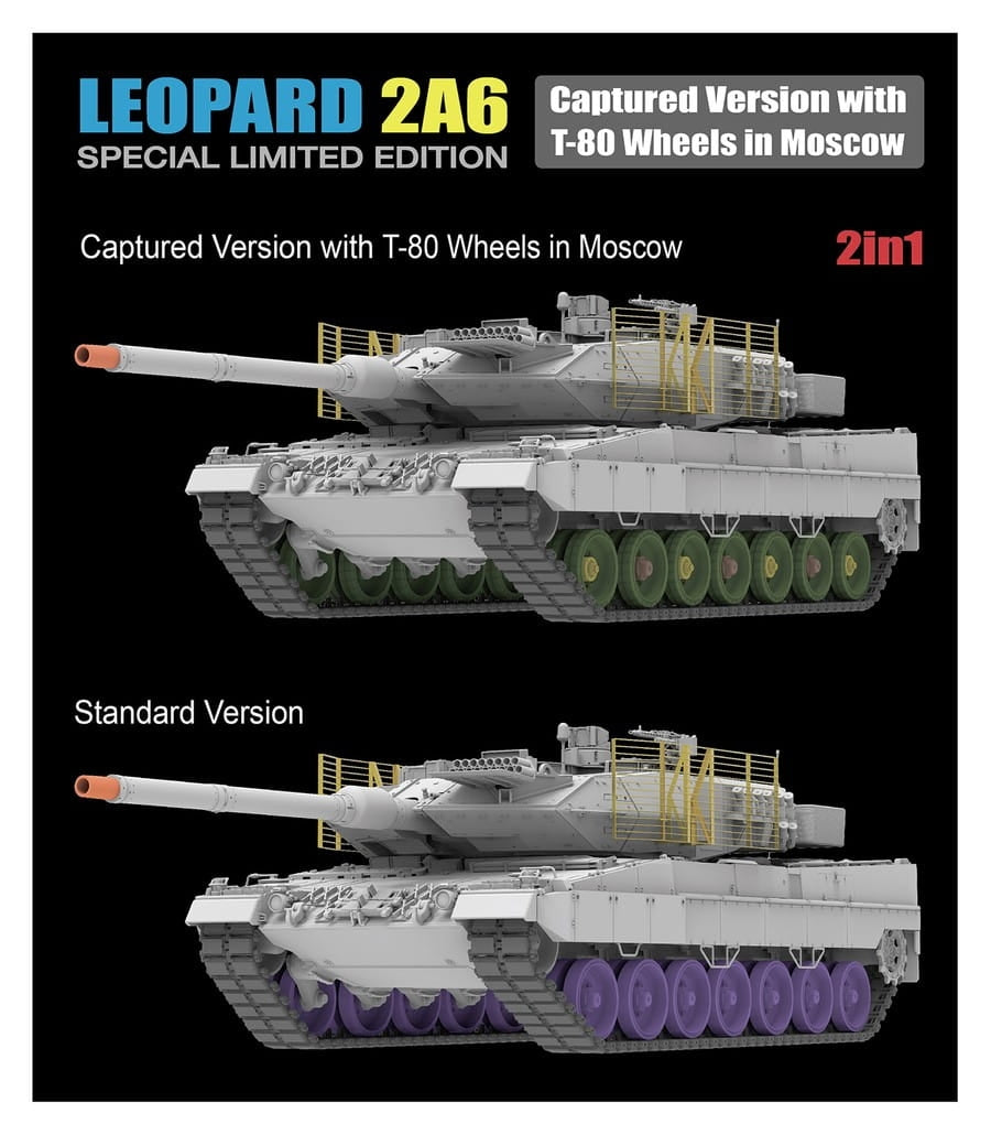 Rye Field Model 5114 Leopard 2A6 Captured Version with T-80 Wheels in Moscow 1/35 – image 4