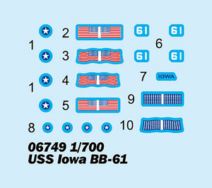 Trumpeter 06749 USS Iowa BB-61 1/700 – zdjęcie 4