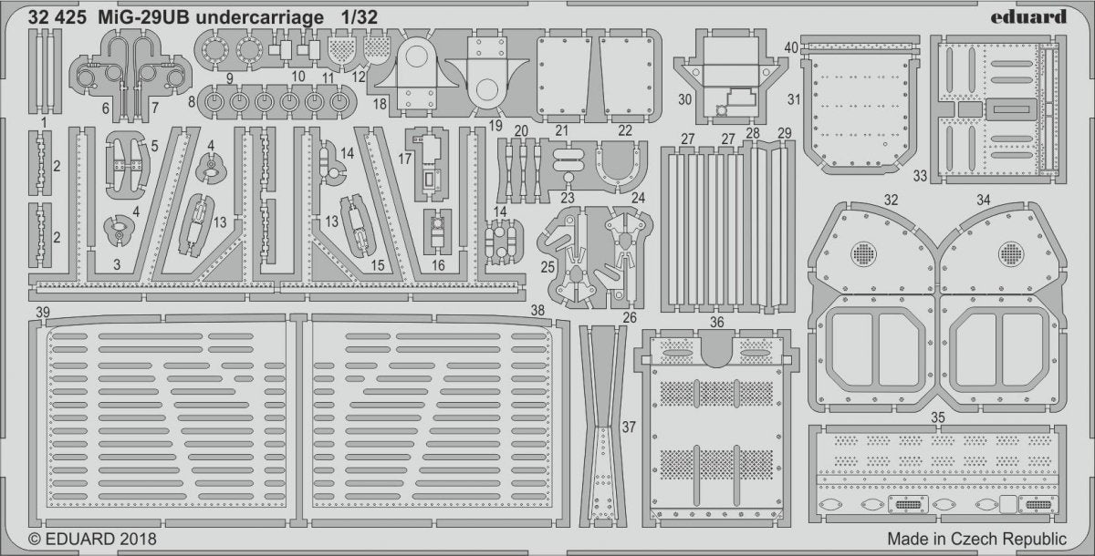 Eduard 32425 MiG-29UB undercarriage TRUMPETER 1/32