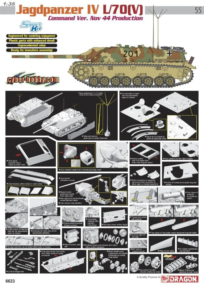 Cyber Hobby 6623 Jagdpanzer IV L/70 (V) Command Ver.Nov 44 Production 1/35
