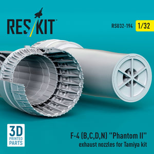 RESKIT RSU32-0194 F-4 (B, C, D, N) &amp;quot;Phantom II&amp;quot; exhaust nozzles for Tamiya kit (3d Printed) 1/32 – image 2