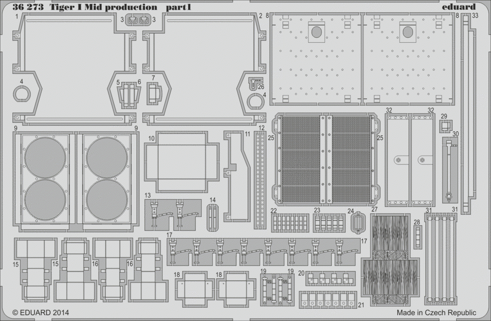 Eduard 36273 Tiger I Mid production for DRAGON 6700 1/35