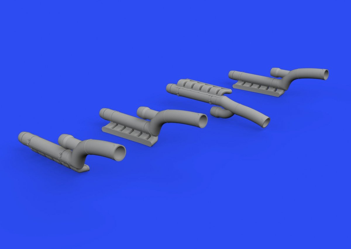 Eduard 648606 Bf 110G-4 exhaust stacks for Eduard 1/48 – zdjęcie 2