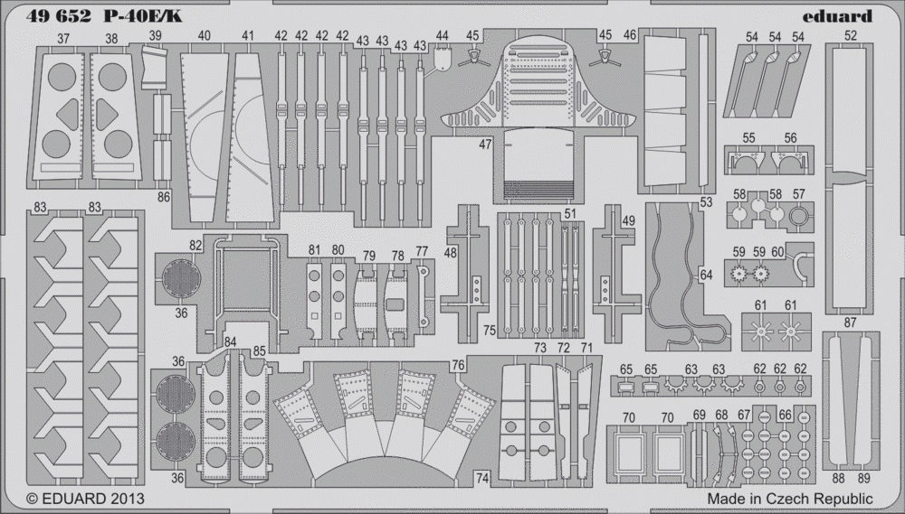 Eduard 49652 P-40E/ K S. A. 1/48 ITALERI – zdjęcie 2