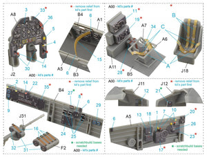 Quinta Studio QD48098 Ju 87B-2/R-2 3D-Printed &amp;amp; coloured Interior on decal paper (Hasegawa) 1/48 – zdjęcie 11