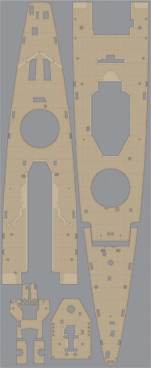 Pontos 35019WD1 DKM Admiral Graf Spee Wooden Deck set 1/350