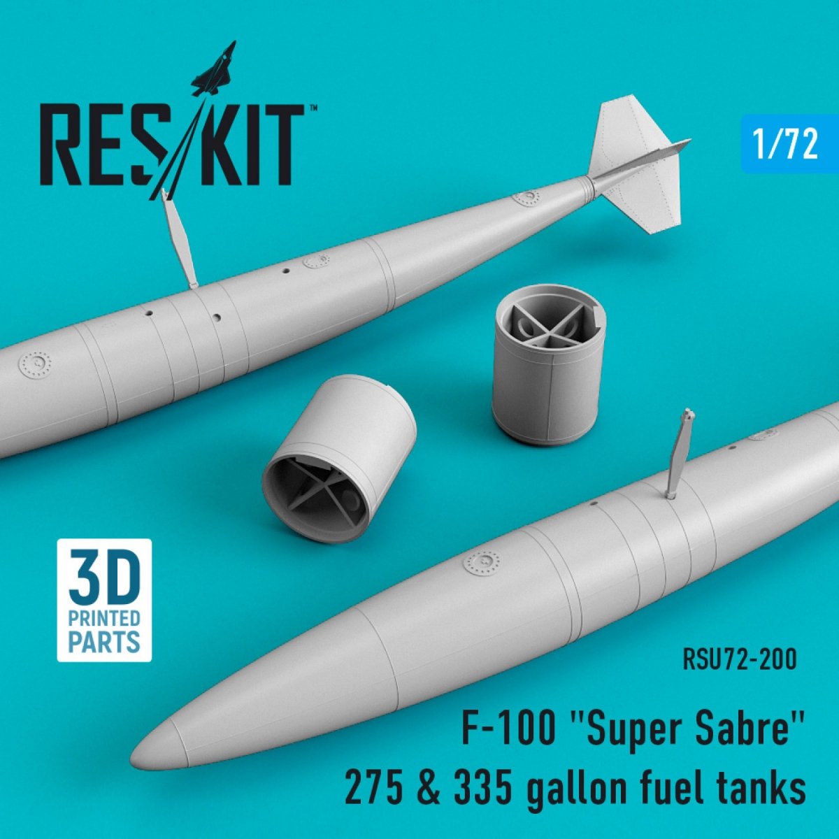 RESKIT RSU72-0200 F-100 "SUPER SABRE" 275 & 335 GALLON FUEL TANKS 1/72