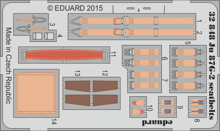 Eduard 32848 Ju 87G-2 seatbelts