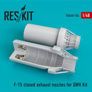RESKIT RSU48-0104 Buses d&amp;#39;échappement fermées pour F-15, kit Great Wall Hobby au 1/48