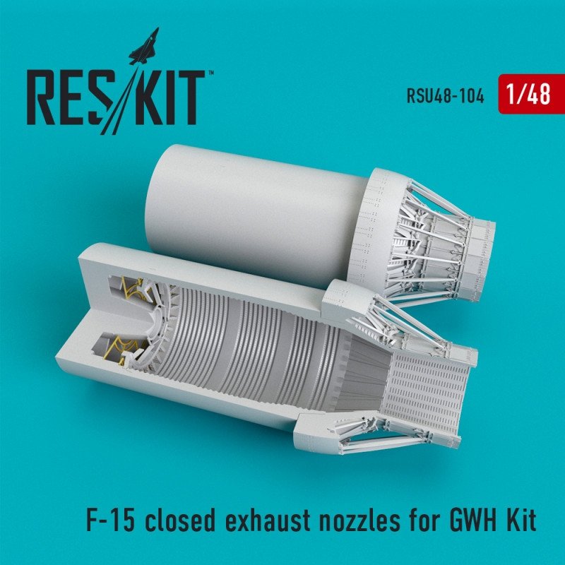 RESKIT RSU48-0104 Buses d&amp;#39;échappement fermées pour F-15, kit Great Wall Hobby au 1/48