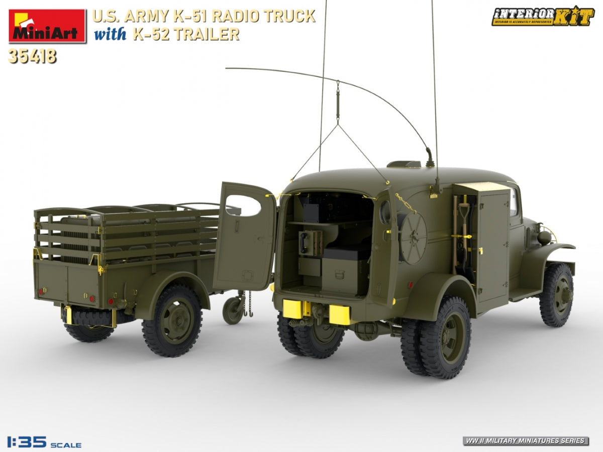 MiniArt 35418 US ARMY K-51 RADIO TRUCK WITH K-52 TRAILER. INTERIOR KIT 1/35 – zdjęcie 7