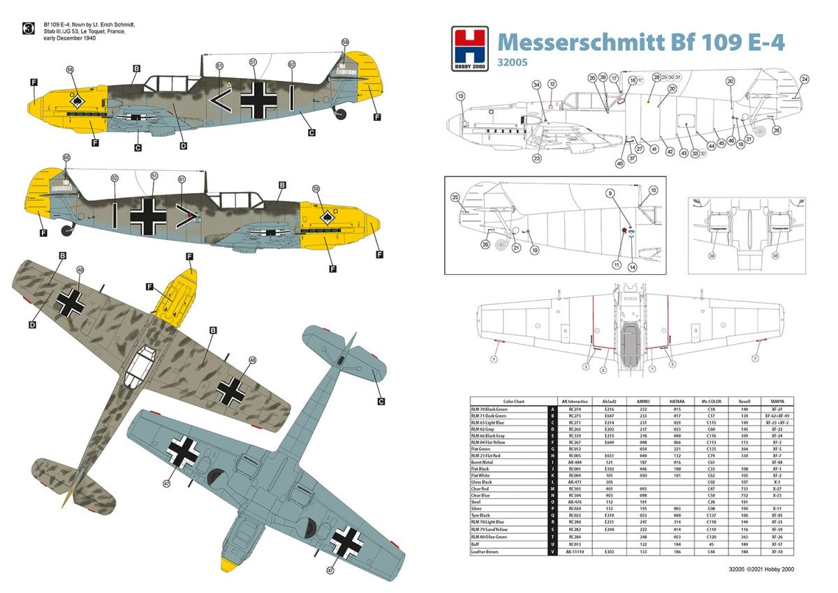 Hobby 2000 32005 Messerschmitt Bf 109 E-4 ( DRAGON + CARTOGRAF ) 1/32 – zdjęcie 2