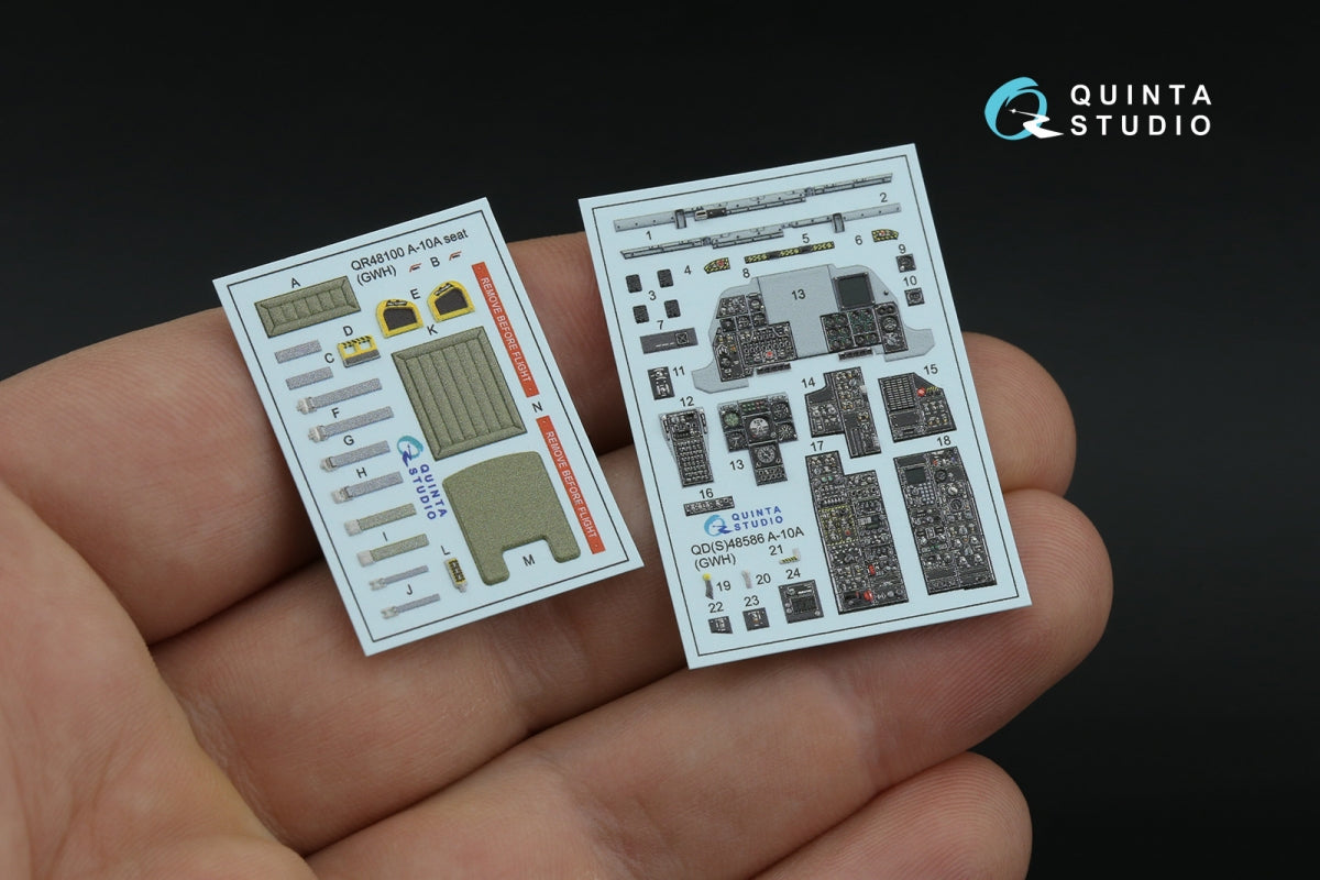 Quinta Studio QD48586 A-10A Warthog 3D-Printed &amp;amp; coloured Interior on decal paper (GWH) 1/48 – zdjęcie 2