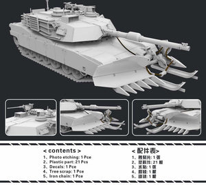 Flyhawk FH3301 M1A2 SEP with Mine Clearing Blade System 1/72 – zdjęcie 2