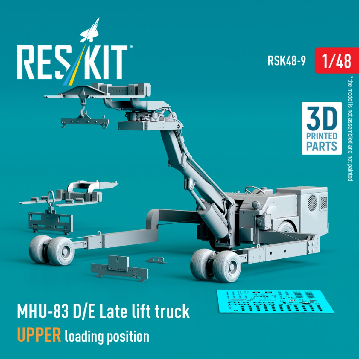 RESKIT RSK48-0009 MHU-83 D/E Late lift truck UPPER loading position (3D Printed model kit) 1/48 – zdjęcie 3