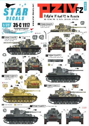 Star Decals 35-C1117 PzKpfw IV F2 in Russia 1/35