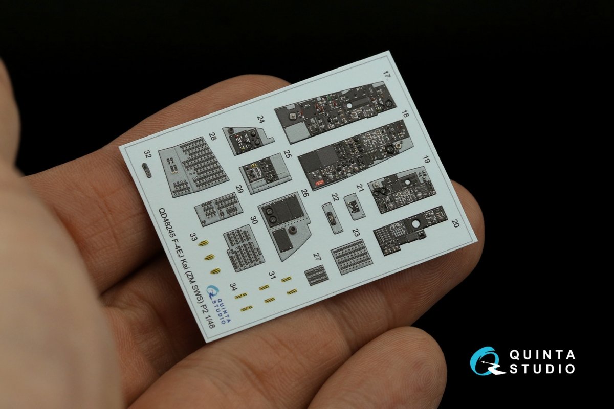 Quinta Studio QD48245 F-4EJ Kai 3D-Printed &amp;amp; coloured Interior on decal paper (ZM SWS) 1/48 – zdjęcie 10