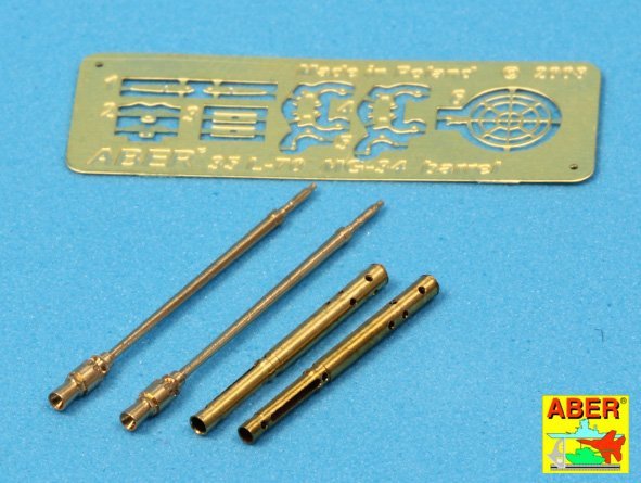 Aber 35L-098 Set of 2 barrels for German tank machine gun MG 34 with Panzermantel 1/35