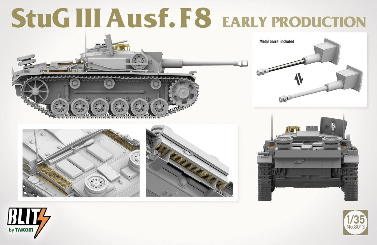 Takom 8013 Stug III Ausf.F8 Early Production 1/35 – zdjęcie 3