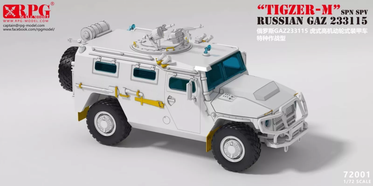 RPG Model 72001 Tigzer-M SPN SPV Russian GAZ 233115 1/72