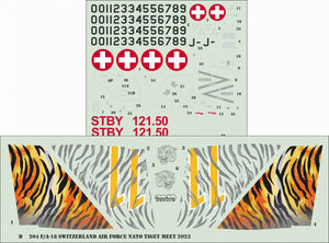 ModelMaker Decals D48204 F/A-18C Switzerland Air Force, NATO Tiger Meet 2023 1/48 – zdjęcie 2