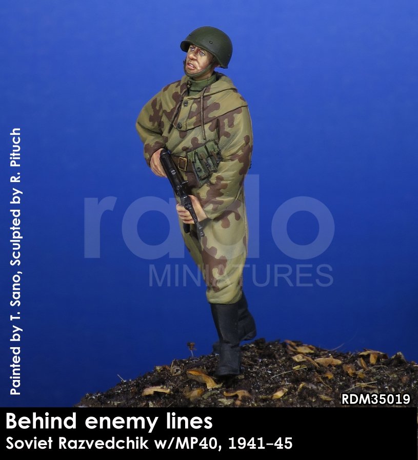 RADO Miniatures RDM35019 Soviet Razvedchik w/MP40, (1941-45) 1/35 – immagine 2