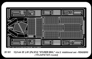 Aber 35181 German tank destroyer 12.8 cm Sf. L/61 (Pz.Sf.V) Sturer Emil- vol. 2 - additional set - fenders (1/35) – image 4