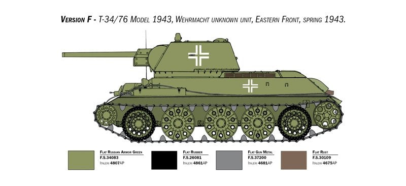 Italeri 6570 T-34/76 mod. 1943 1/35 – zdjęcie 9