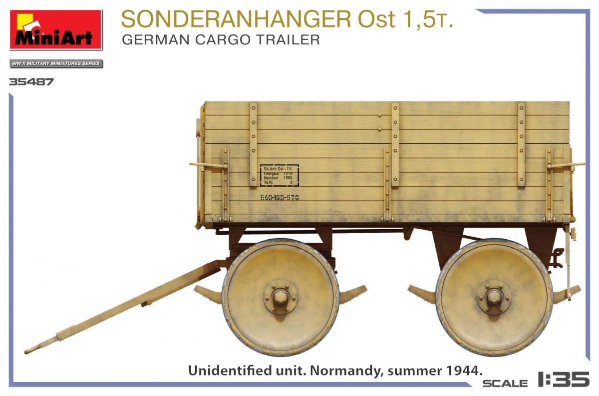 MiniArt 35487 Sonderanhanger 0st 1,5T. German Cargo Trailer 1/35 – zdjęcie 6